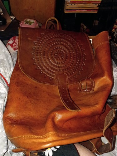 Borsa zaino pelle - in,