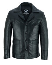 Giacca di pelle Brad Pitt Fight Club pellicola Bkack moda blazer Tyler Durden