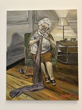 L’Alzheimer, Quadro Olio Su Tela 40x50 RCafarotti, No Antonio Ligabue, Ghizzardi