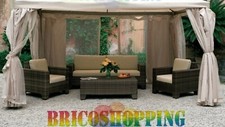 Set 4 Zanzariera Con Zip Ricambio X Gazebo Alluminio Sahara 3x4 Giardino