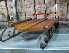 Slittino Natale in legno e ferro