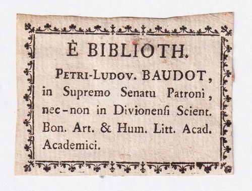 Exlibris baudot borgogna - exlibris,
