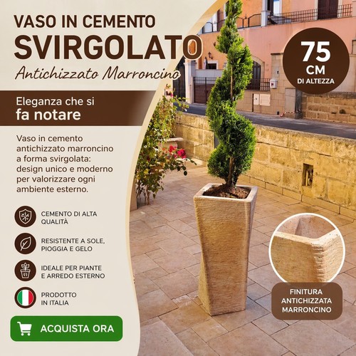 Vaso in cemento - vaso,
