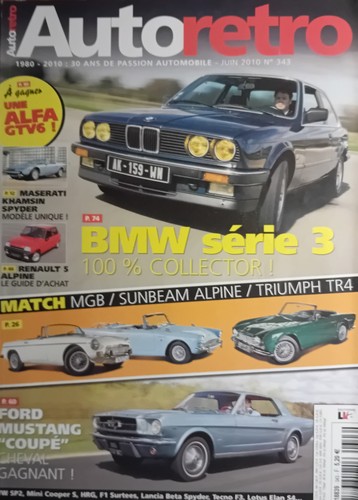 Auto retro 343 2010 bmw - -,