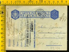 Seconda Guerra Franchigia Posta Militare Marina Taranto x Bari Lotto di 4 pz 419