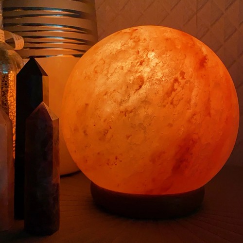 Himalayan salt lamp - lamp, round