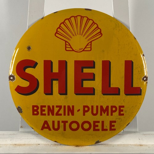 Shell insegna smaltata ø - shell,