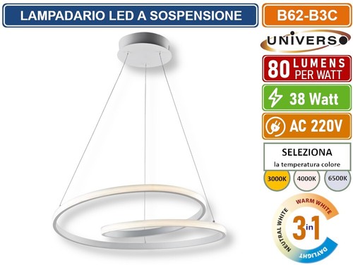 Lampadario led sospensione - lampadario, a