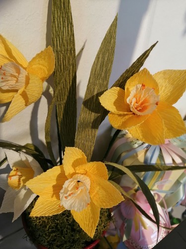 Composizione fiori carta