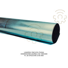 Lamiera zincata piana 100 x 200 cm n. 28 spessore 0,40 mm 7 kg