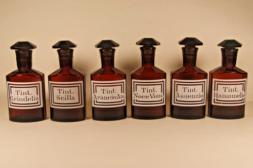 Lotto bottiglie farmacia - bottiglie, fine