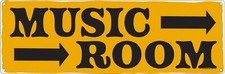 Slim Metal Tin Sign: MUSIC