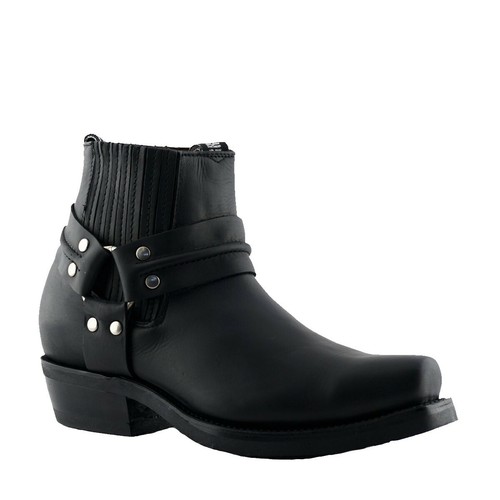 Stivali pelle neri grinders - pelle,