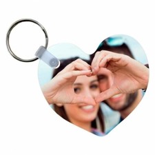 Portachiavi a forma di cuore personalizzato con foto a stampa sublimatica
