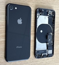 Custodia posteriore originale iPhone 8 ricambio grigio siderale con piccole parti grado AB