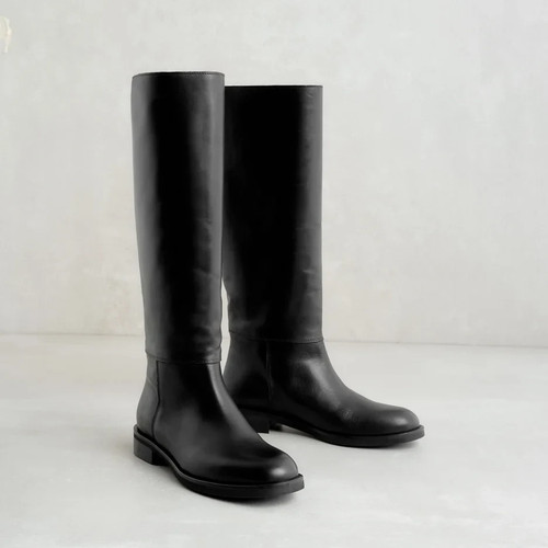 Stivali vera pelle - , flat