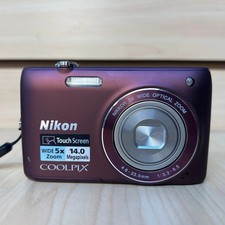 Nikon Coolpix S4100 fotocamera digitale 14 MP 5X zoom ottico sensore CCD viola scuro