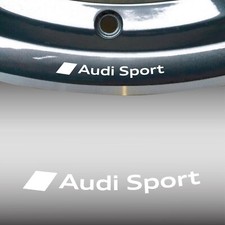 ADESIVO CERCHI AUDI SPORT S LINE ruota in lega A3 A4 A5 TT Q3 S-line A1 BIANCO 
