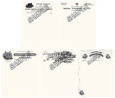 Macchina da scrivere americana Oliver Remington Imperial Franklin 5 carte intestate repro.