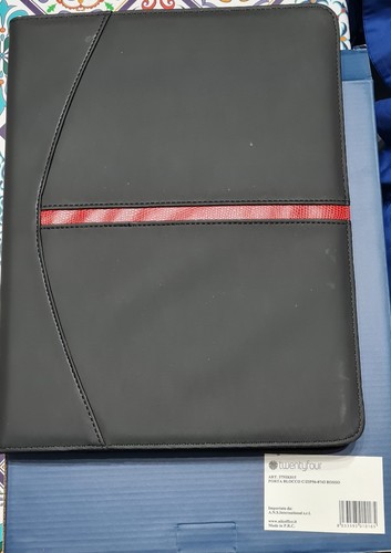 Portablocco con zip rosso - con,