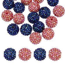 Perline resina strass 20mm per