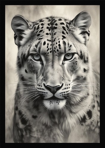 Quadro epico leopardo delle