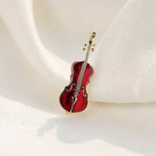 Spilla spilletta VIOLA violista strumento musica musicista bigiotteria 4.0x1.5cm