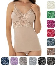 Top Donna Canottiera forma seno sotto giacca in modal e pizzo Tramonte T790