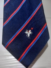 BLORRA BASKETBALL TEAM cravatta tie necktie silk blu notte cavallo righe  A1168