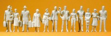 Preiser 63000 Viaggiatori E Passanti, 12 Figure Non Dipinte, Scala 1