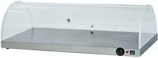 Piano caldo cm 100X50X30H in acciaio con cupola plexiglass professionale vetrina