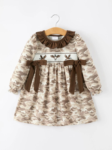 Abito bambina mimetico anatra
