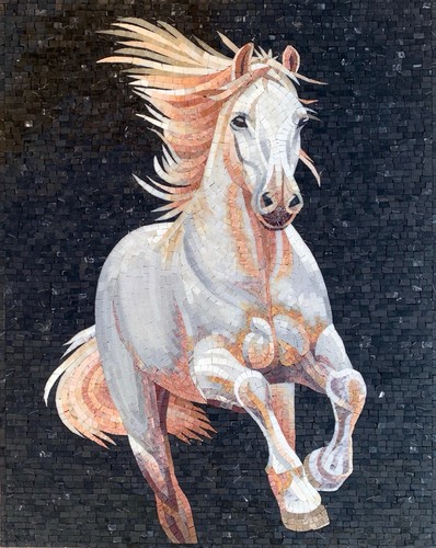 Mosaico cavallo corsa x - cavallo, 32"