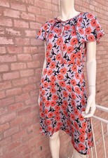 L`Autre Chose Midi Dress Silk Floral Purple Orange Poppy Flowers Size IT 44 M?