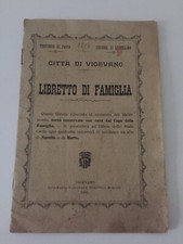Libretto Di Famiglia Citta Di Vigevano Anno 1905