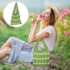  Borsa a maglia a cuore fatta
