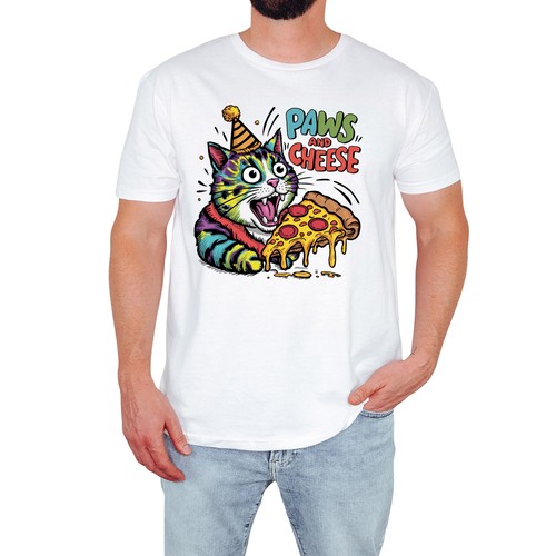Shirt uomo gatto - uomo, divertente