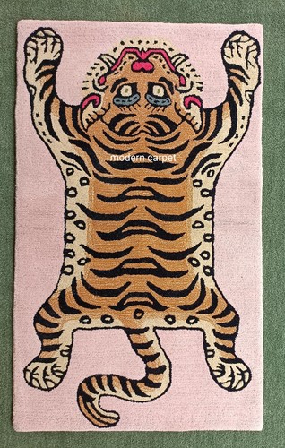 Tappeto tigre tibetano rosa