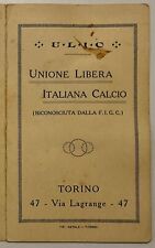 VICENZA FIGC ULIC UNIONE LIBERA ITALIANA CALCIO TORINO TESSERA 1925.1926