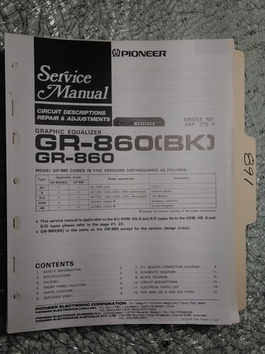 Pioneer 860 manuale di - bk,