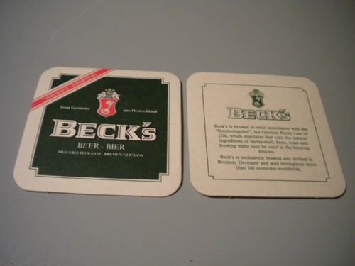 Sottobicchiere birra beck - birra, beck's"