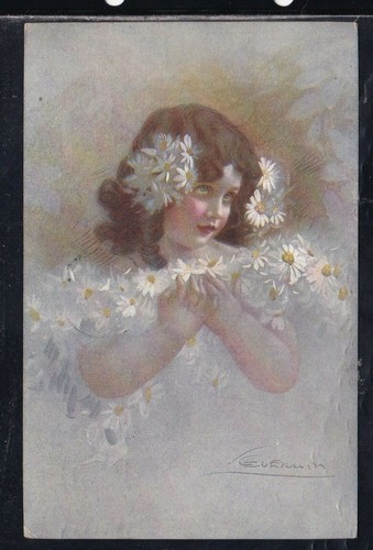 Cartolina bambina con - cartolina,