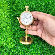 Lusso Ufficio Scrivania Orologio Con Ottone Stand - Bold Numero Quartz