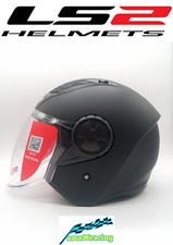 NOVITA' CASCO JET LS2 AIRFLOW II MATT BLACK MOTO/SCOOTER OMOLOGATO NEW ECE 22-06