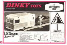 PUB  MINIATURE " DINKY TOYS "  CARAVANE CARAVELAIR  1969