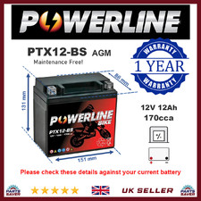 Batteria Moto PTX12-BS