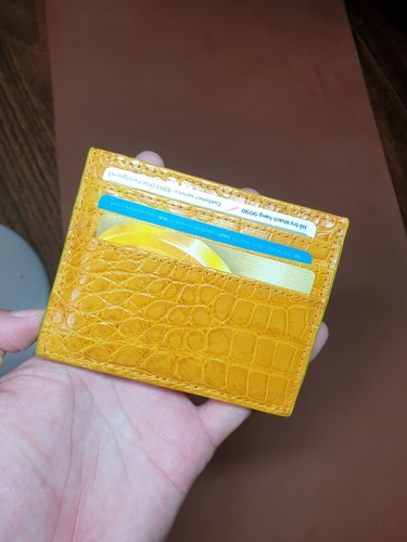 Portacarte unisex giallo 100%
