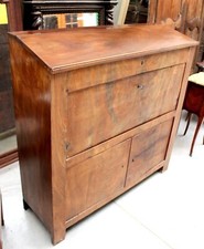 Mobile in  mogano e piuma di mogano '800 Luigi Filippo con piano inclinato ap...