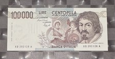 100000 Lire Caravaggio I Tipo