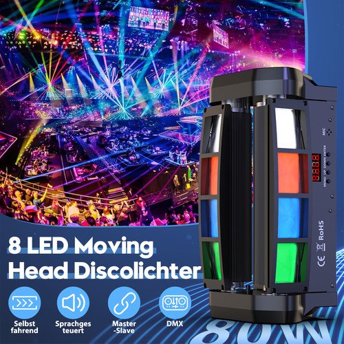 King 80w 8led - u`king, moving